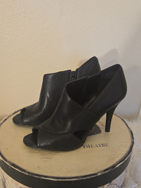 Nine West Shoes - Nine West Black Peep-Toe Cutout Stiletto Heels